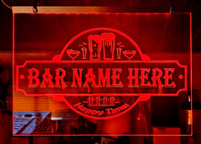 mancave light up led bar open