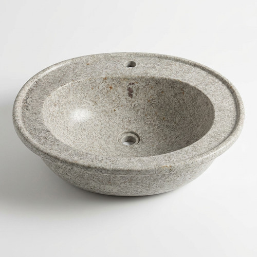 Natural grey granite oval - granite,