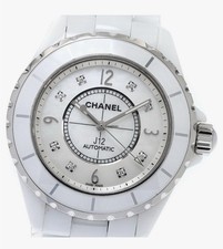 Chanel white j12 - watch, with