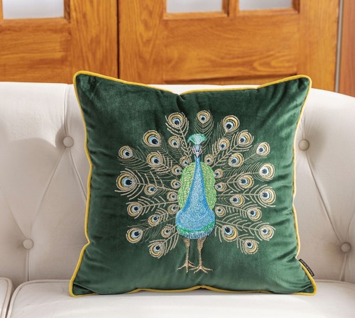 Luxurious embroidered peacock - embroidered,