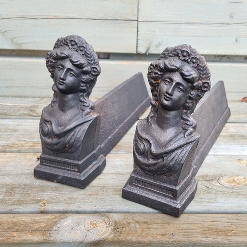 Vintage pair cast iron french - vintage,