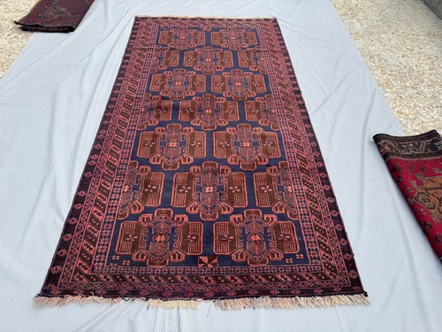 5x9 afghan hand - hand, knotted