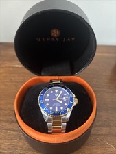 Henry Jay 23k Gold Plated Aquamaster Water Resistant 100mtr Dive Watch