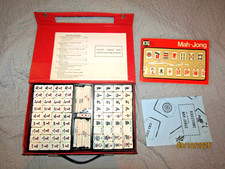 Vintage KTG Mah Jong Set Wooden Case  Mahjong Rare
