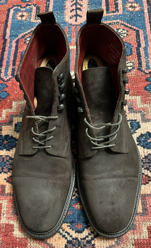 Loake shilton dark brown waxed - dark,
