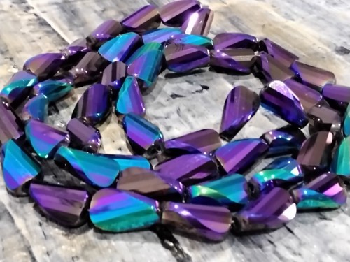Elecroplated faceted twisted - elecroplated, faceted,