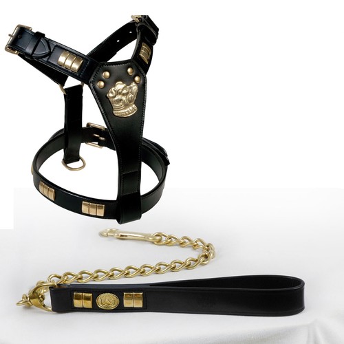 Staffy leather dog harness o - staffy,