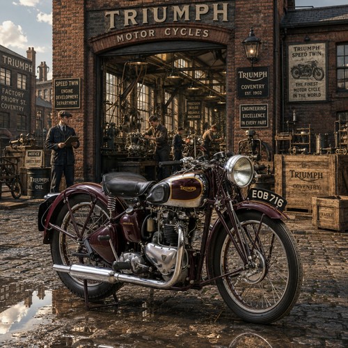 1938 triumph speed - triumph, twin