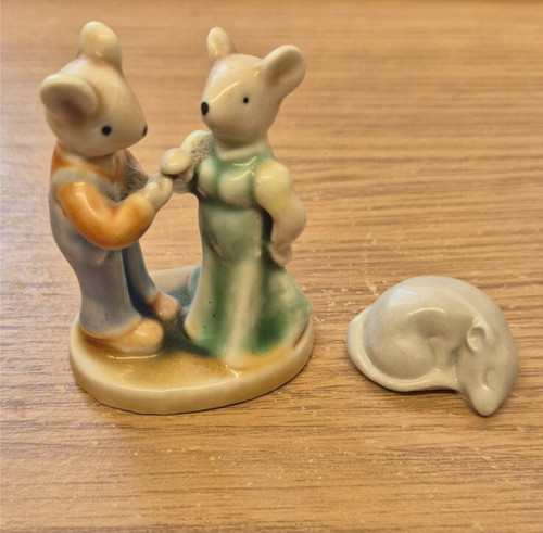 Mice pottery figurines - figurines, vintage