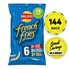 Walkers Crisps French Fries Salt Vinegar Cheese Pack of 6 x 24 Bags