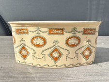 VINTAGE HALCYON DAYS BONE CHINA OVAL PLANTER CACHE POT GREEK ROMAN NEOCLASSICAL