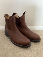 Hunter Perth Mens Leather Chelsea Riding Boots Brown Size UK 9