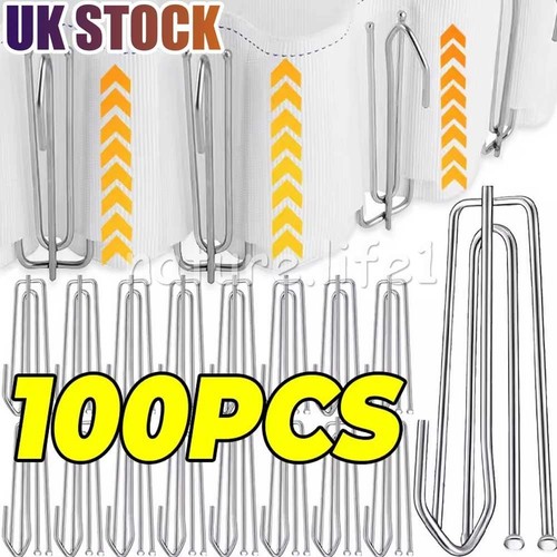 100 metal curtain pinch clips - 100*,