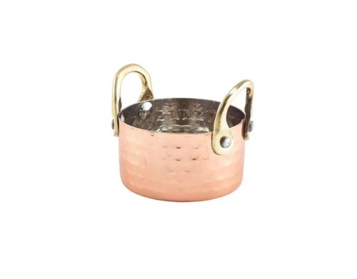 Mini hammered copper casserole - hammered,