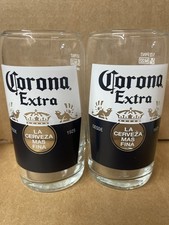 2 X  Corona Half Pint Glasses