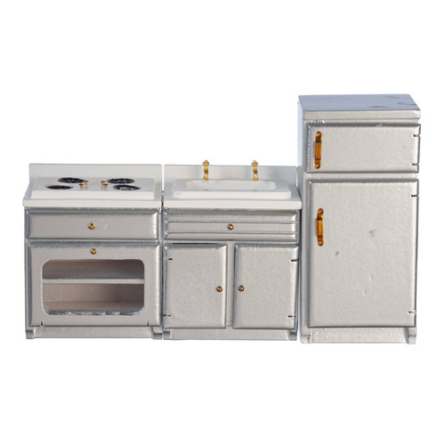 Dolls house kitchen set 3pc - kitchen,