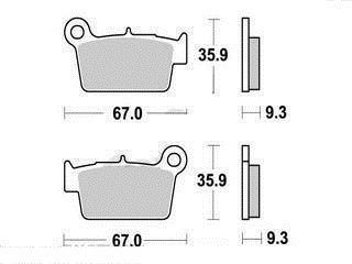 Set quality rear brake - rear,