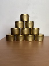 Gold Metal Candle Making Tins
