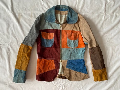 Vintage patchwork suede jacket - patchwork,