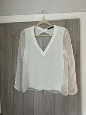 Zara Women's White V-Neck
