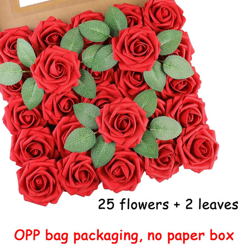 25pcs artificial rose - 25pcs,