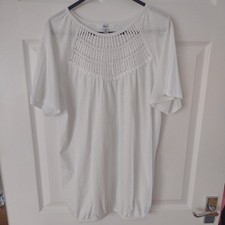Next White bubble hem Top Size 10T  Unworn