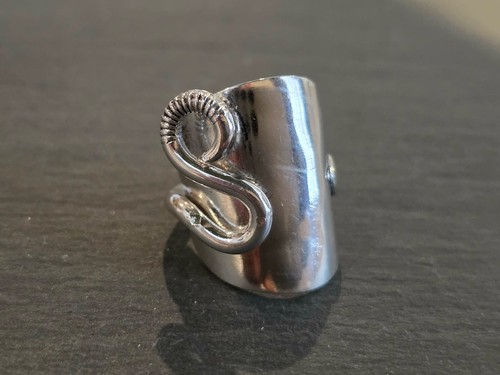 Sterling silver spoon - silver, ring