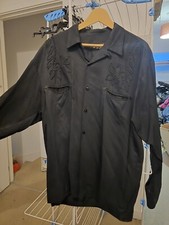 Vintage 1980s La Rocka! Black Shirt Western Mens Size L Very Rare Item