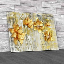Abstract Floral Butterflies Stunning Grunge Canvas Print Large Picture Wall Art