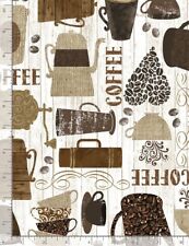 Food Fabric - Kitchsy Coffee