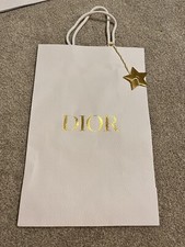 DIOR paper CARRIER BAG 38 x 25 cm with receipt holder and gold star