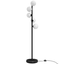 5 Light Retro Floor Lamp Black