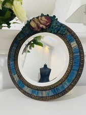 Art Deco original Barbola Floral Bevelled wall mounted Decorative mirror 1920s 