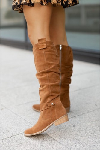 Retro women suede side - women, zip