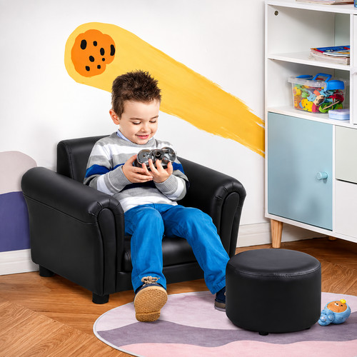 Kids armchair with footstool - armchair,