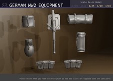 WW2 German Field Equipment - 1/24, 1/18, 1/16 resin model