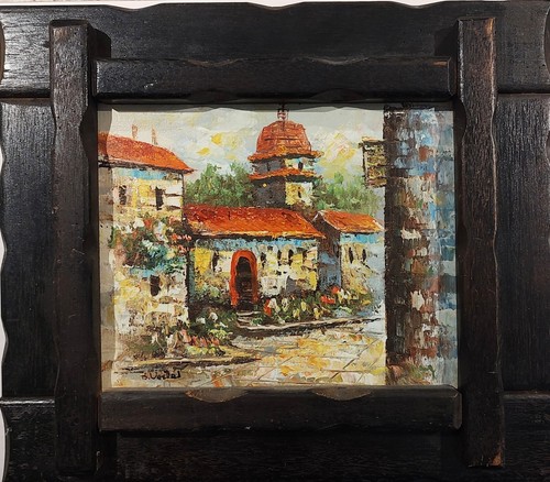 Vintage oil painting - painting, board