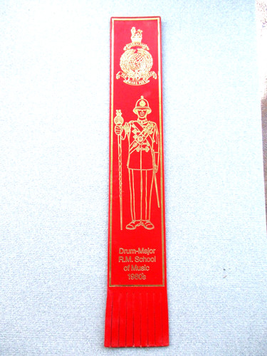 Leather bookmark royal marines - leather,