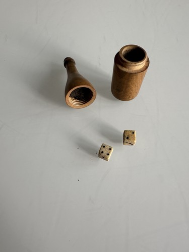 Antique boxwood treen game - antique,