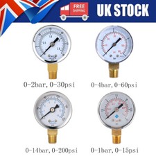 Pressure Gauge NPT 0~15,30,60,200PSI Hydraulic Air Compressor Pressure Oil Water