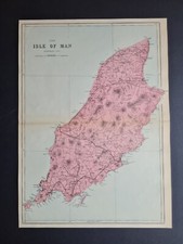Antique 1881 map - Isle of Man