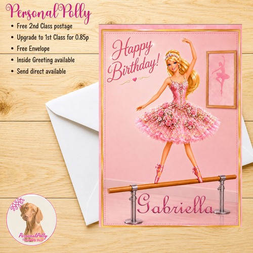 Personalised barbie card - barbie,