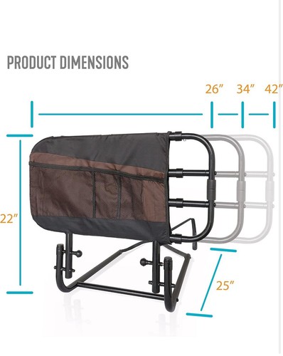 Stander adjust bed rail - ez,