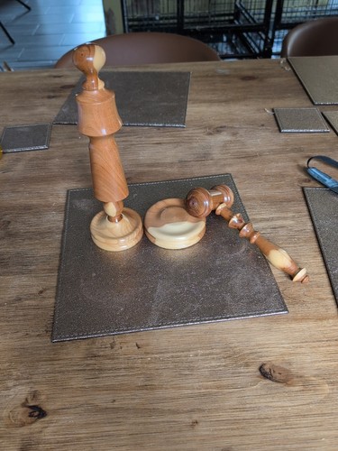 Turned hardwood gavel - hardwood, 8