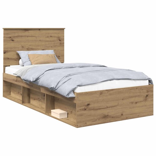 Bed frame with - frame, headboard