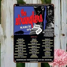 The Stranglers Band Metal Sign, Replica Poster, March On UK tour 2015
