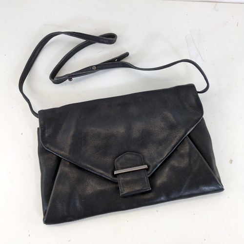 Jigsaw black leather shoulder - jigsaw,