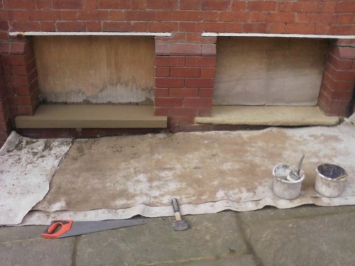 Stone window cills concrete