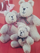 KNITTING PATTERN TEDDY SNOWFLAKE CHUNKY WOOL  (322) 