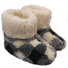 Merino's Natural Sheep Wool Boots Cozy Foot Slippers Sheepskin Womens Ladies 